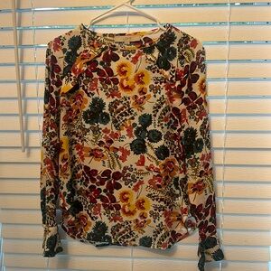 LOFT Floral Blouse EUC XXS